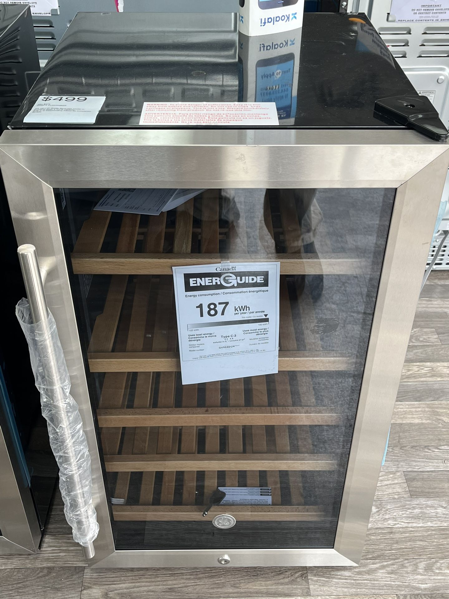 4.1 Cu Ft Stainless Steel Beverage Cooler