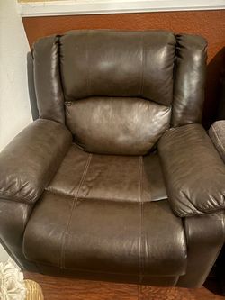 Brown Leather Recliner Chair