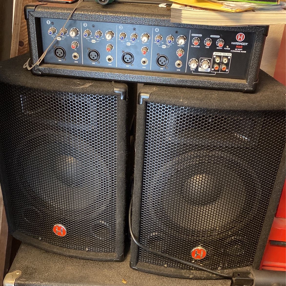 Harbinger M60 PA System With 4 Channels for Sale in Chula Vista