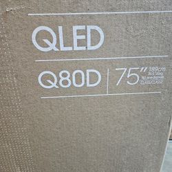 SAMSUNG 75-Inch Class Q80D QLED 4K Smart TV, Titan Black 