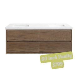 60 inch Vanity with Top #AO1-7060D 1。91