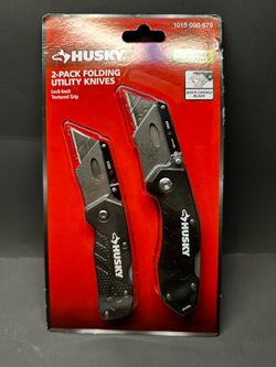 Husky Folding Utility Knife – 2-Pack
