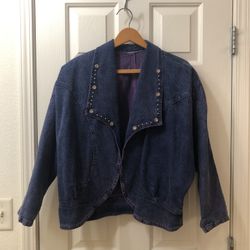 Raglan Sleeved Purple Hue Jean Jacket