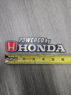 BRAND NEW 1PCS 3D Aluminum POWERED BY HONDA Car Front/Rear Badge Fender Body Emblem Decal Sticker