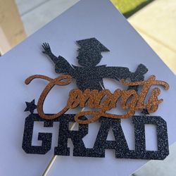 Congrats Grad Cake Topper 