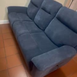 Sofa & Loveseat recliner Like New- Electric 