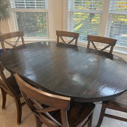 Pottery Barn Dining Table & 6 Chairs 