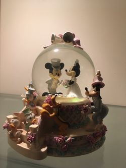 Rare Disney Wedding Snow Globe