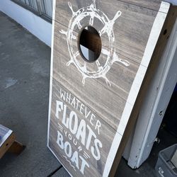 Corn hole boards.