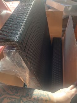 Resin wicker patio set
