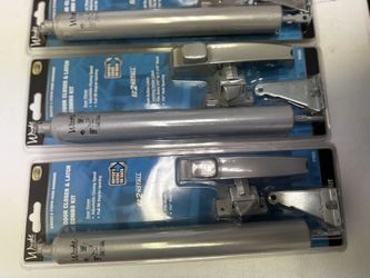 Pneumatic Closer and Push Button Latch Combo Kit, Aluminum