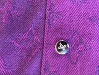 Louis Vuitton Louis Vuitton Purple Monogram Denim Button Up Jacket