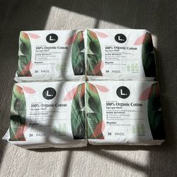4 Pack 100% Organic Cotton Regular Women’s Pads