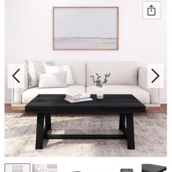 Black Wood Coffee Table 