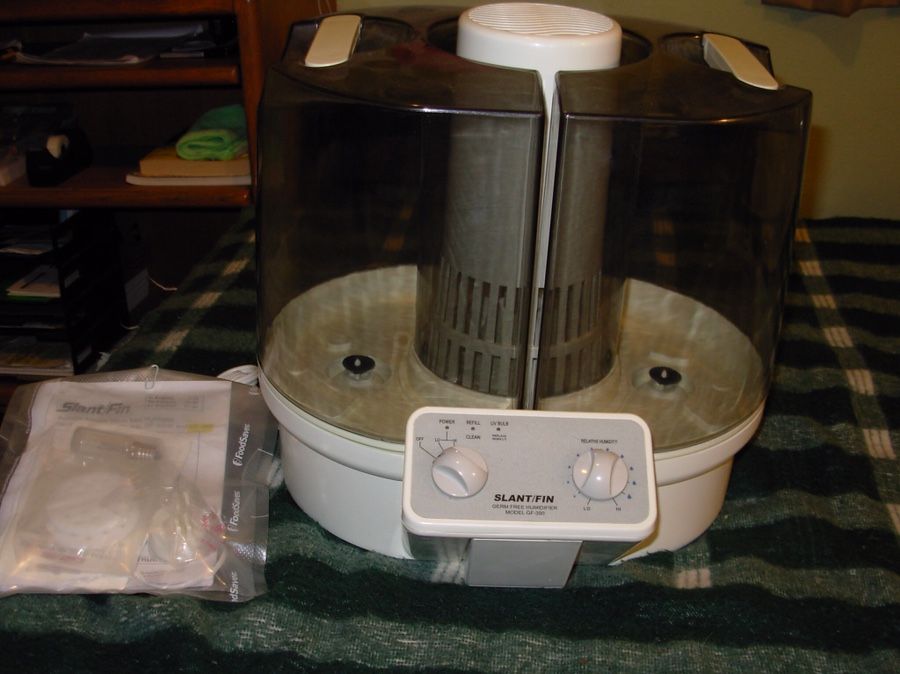 This is the portable "Slant/Fin" electric warm mist humidifier (germ-free) Model GF-350.