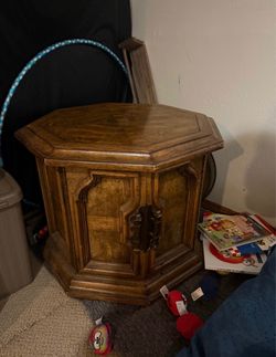 Vintage Wooden Octagonal Cabinet