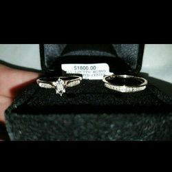 Wedding band set