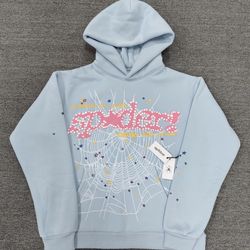 Light blue Sp5der hoodie