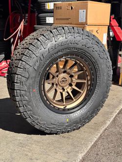 Lock OffRoad Baja Bronze 17x9 6x139.7 +0 Wheels 275/70R17 Falken Wildpeak A/T4W Colorado Tacoma 17”