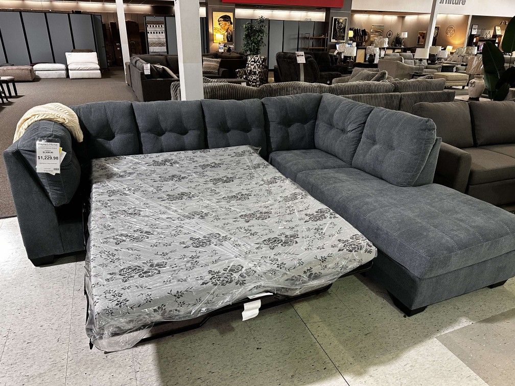 AP🎉 Sleeper Sectional,2 Piece Couch// Financing - Delivery