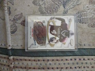 This is a Sidney Rice Rookie Card from 2007, specifically a SAGE HIT Playmakers Gold Autographs #PA4. 