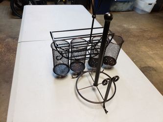 New Foldable Metal Dining Room Table Caddie