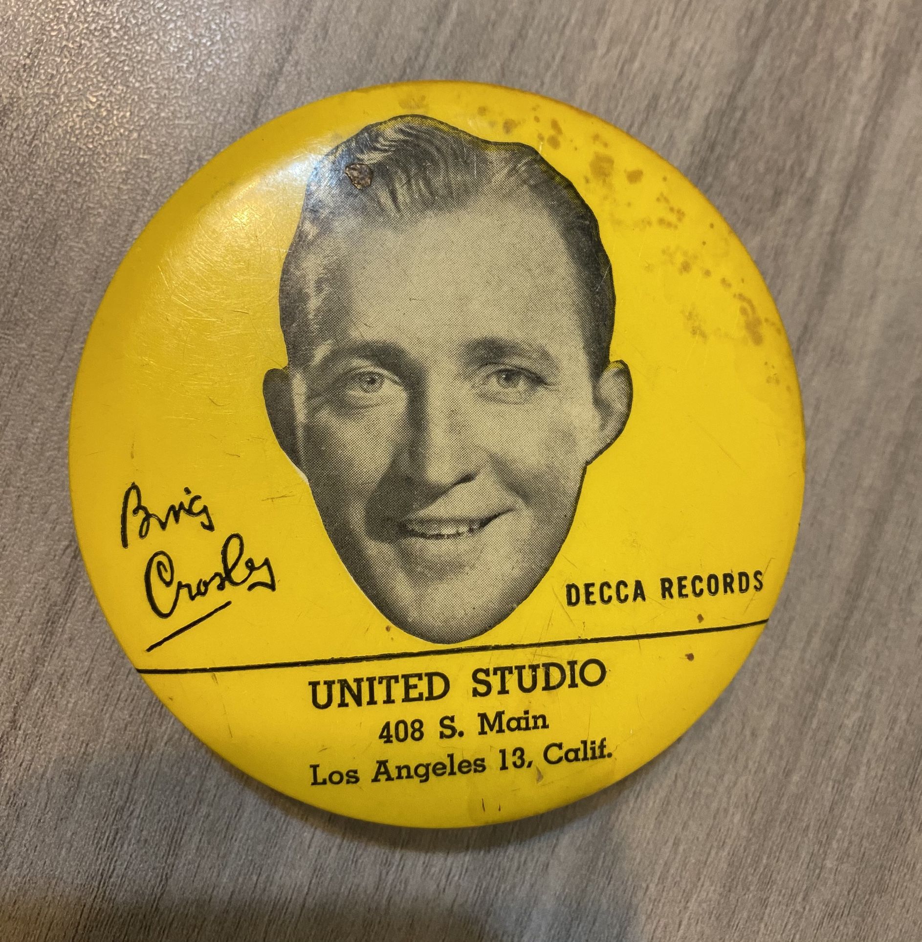 Vintage 1940s Bing Crosby Record Vinyl Brush Lakeshore Electronics Decca Records