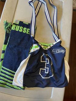 Homemade Seahawks purse and scarf