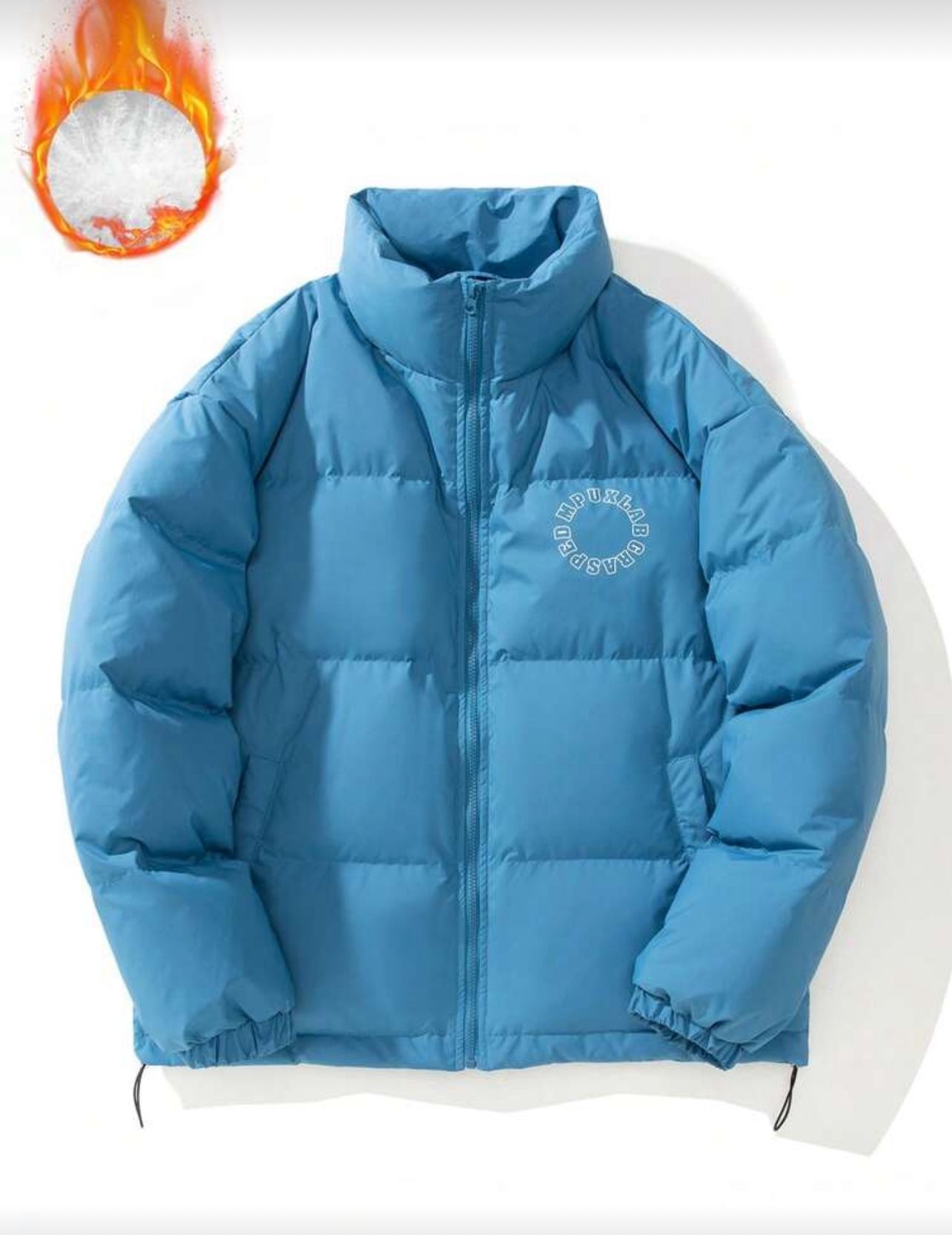 Men Down Coat,Loose And Warm Printed Puffer Jacket - Zippered Windproof Winter Coat, Fashionable Fall/Winter Outerwear,Fashion Men Down Coat,Winter Gi