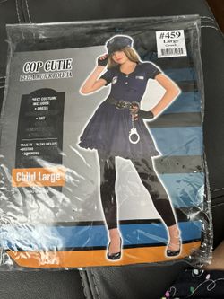 Halloween Costume Of Female Cop (Child large/ 12-14 Years Old) Bella Policia