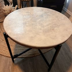 Marble Top Mid Century Coffee Table Round 