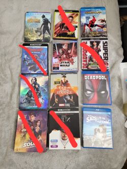 Movies, TV Shows, Series, 4k Blu ray's, Blu ray's, DVD's