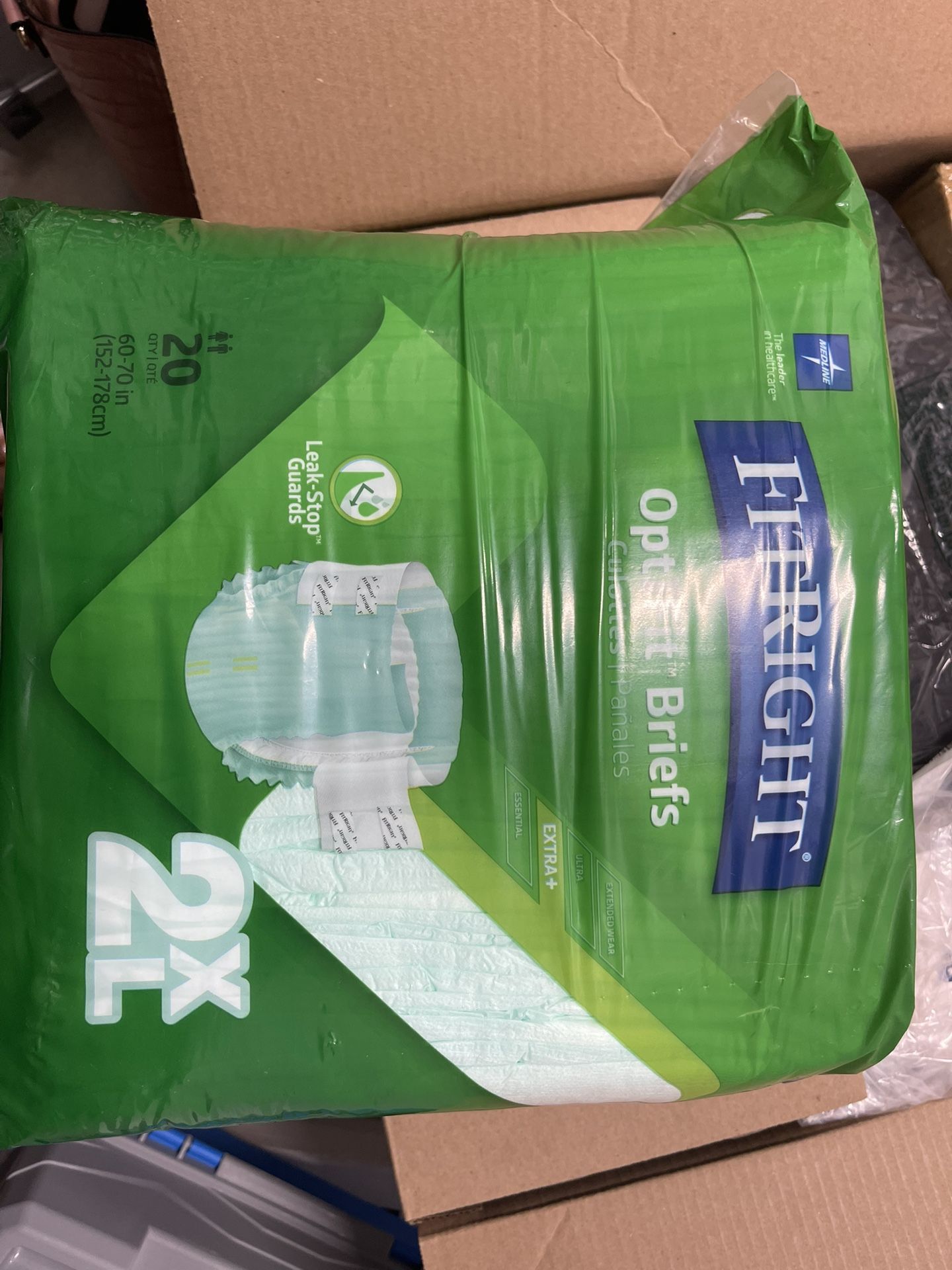 Disposable Adult Incontinence Briefs, Ultra Absorbency, Size 2xl And Large