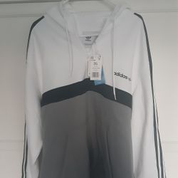 Brand New Adidas Hooded Sweatshirt Men's Size 2XL