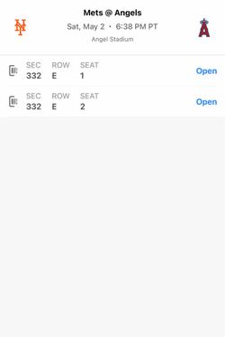 2 Angel tickets for tomorrow game (Fireworks)