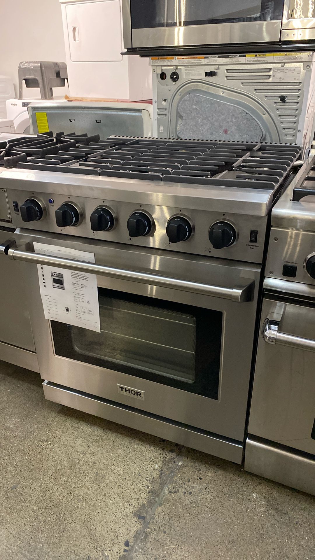 30”THOR FIVE BURNER GAS SLIDE IN RANGE