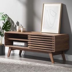 Ensley TV Stand, Mid-Century Modern Media Console for 50 inch TV, Farmhouse Entertainment Center