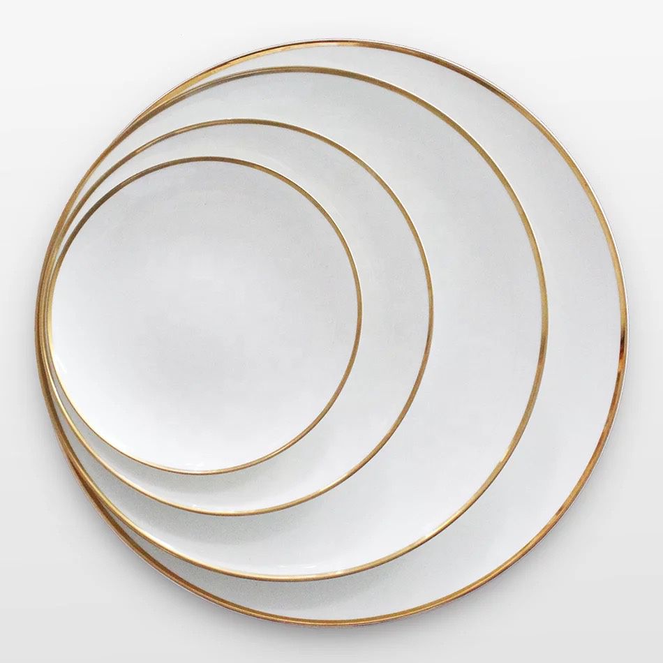 Dinnerware Sets with Gold Rim