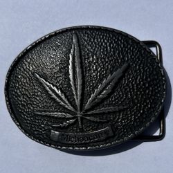 Hemp Leaf 4:20  Belt buckle