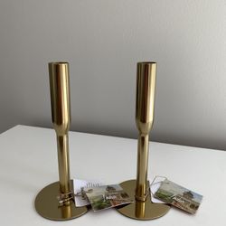 Gold Metal Candle Holders