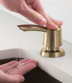 KRAUS Savan Kitchen Soap Dispenser, Brushed Gold (NEW) 