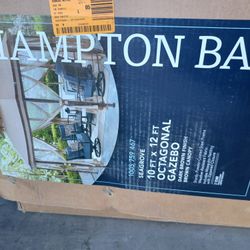 Hampton Bay Octagon Gazebo Brand New Beige Top