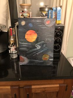 Space oil painting