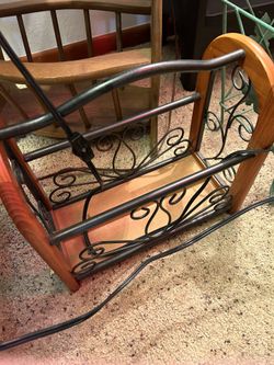 Magazine Rack 13” Long, 12 1/2” High& 7” Wide.