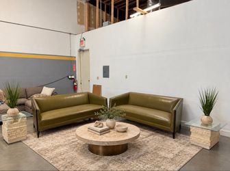 Olive Luxe | Genuine Leather Sofa Set