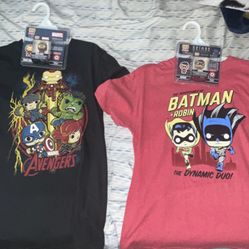 Avengers And Batman & Robin Shirts Kids