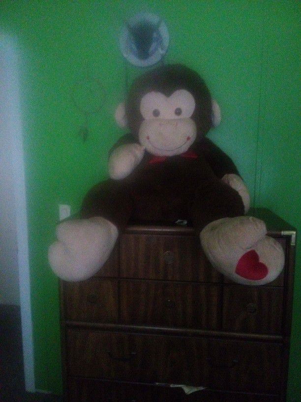 Huge Big Valentine's Day Monkey Stuffed Animal