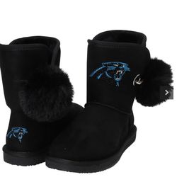 Women's Carolina Panthers Fumble Faux Fur Boots