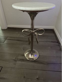 2 Marble bow side tables