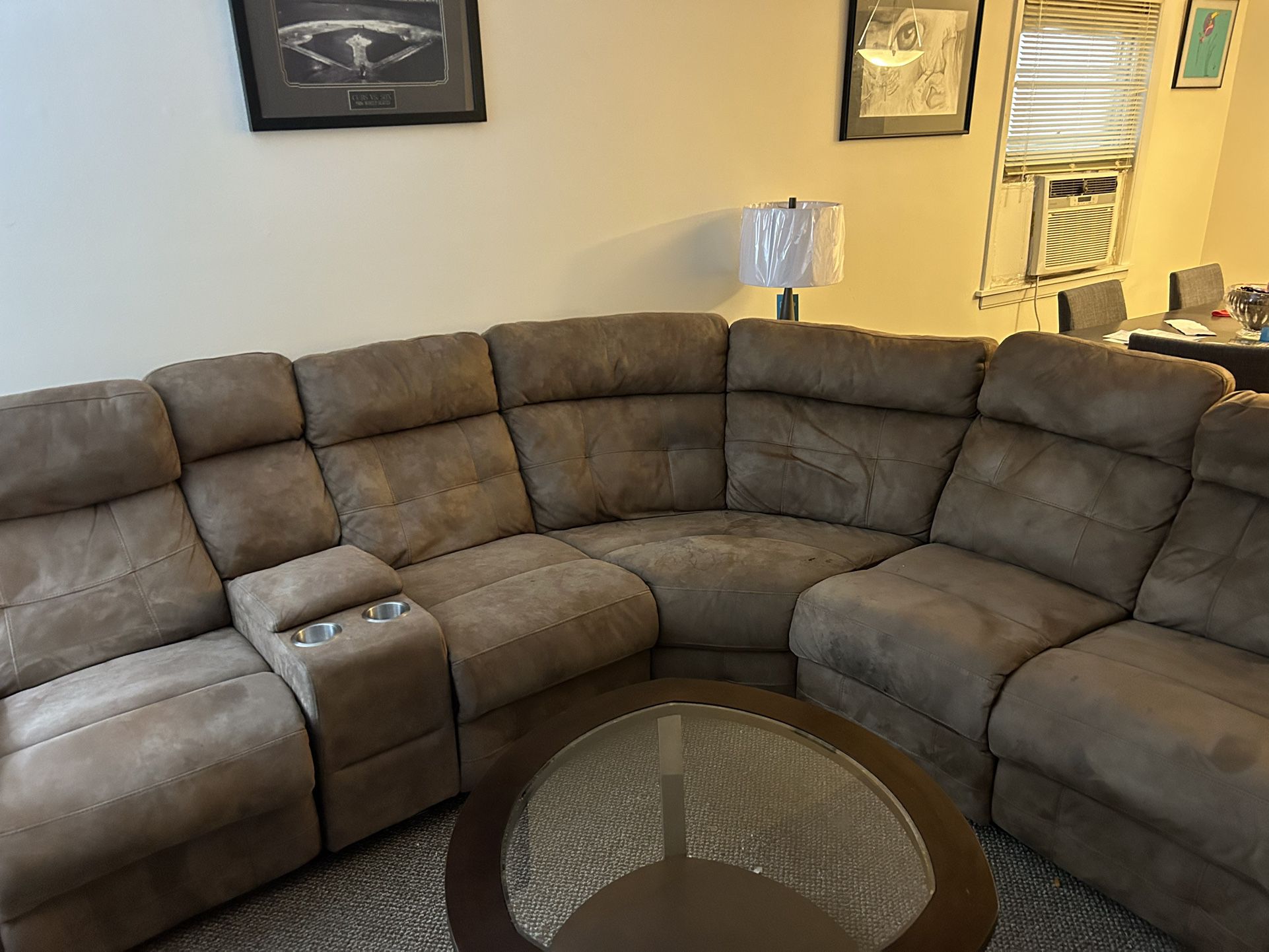 Sectional Recliner with end table and Coffee Table 